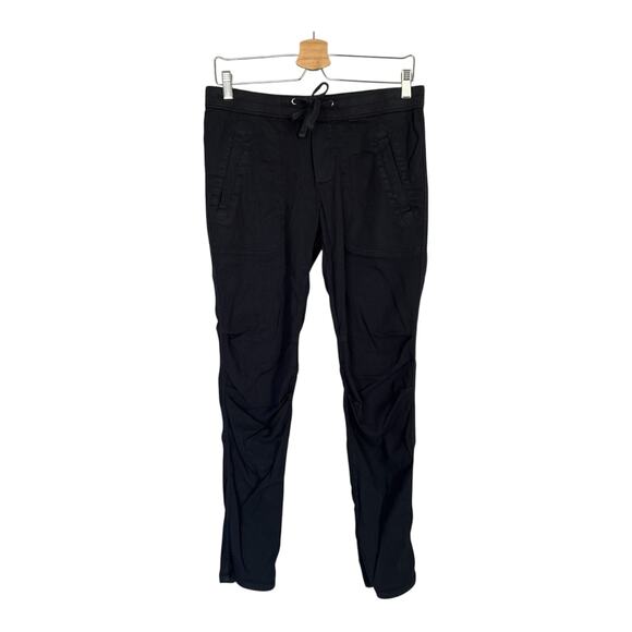 James Perse Pants Soft Drape Black Drawstring Waist Cotton Modal Women 1 S Small - Picture 2 of 16